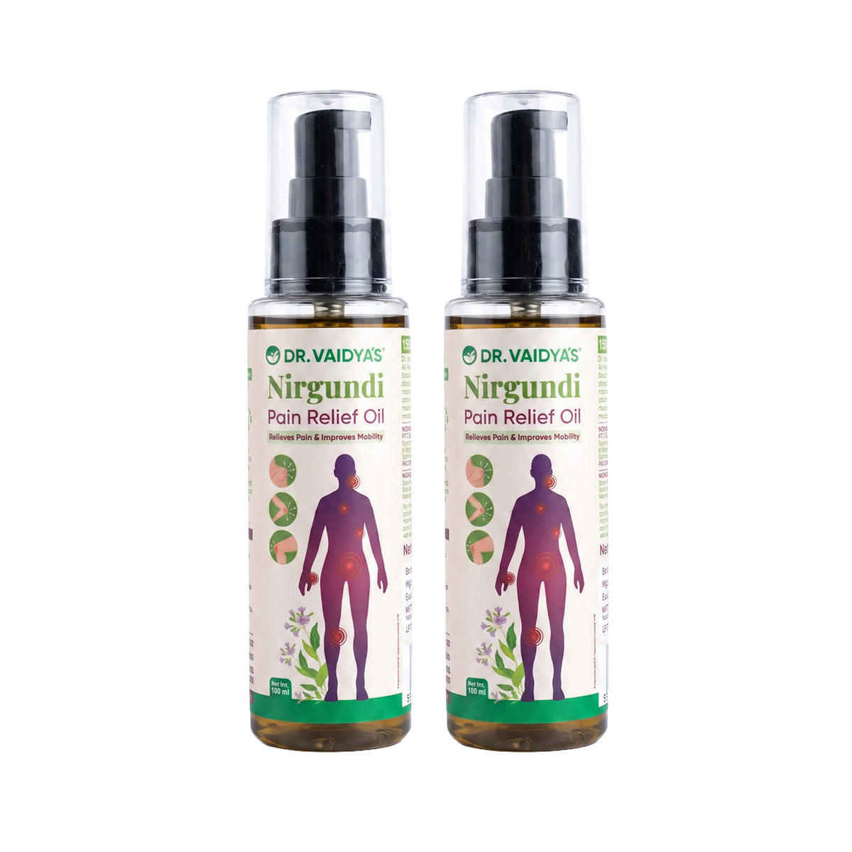 Nirgundi Oil - For Pain Relief, Reduced Stiffness, Improved Mobility & Comfort