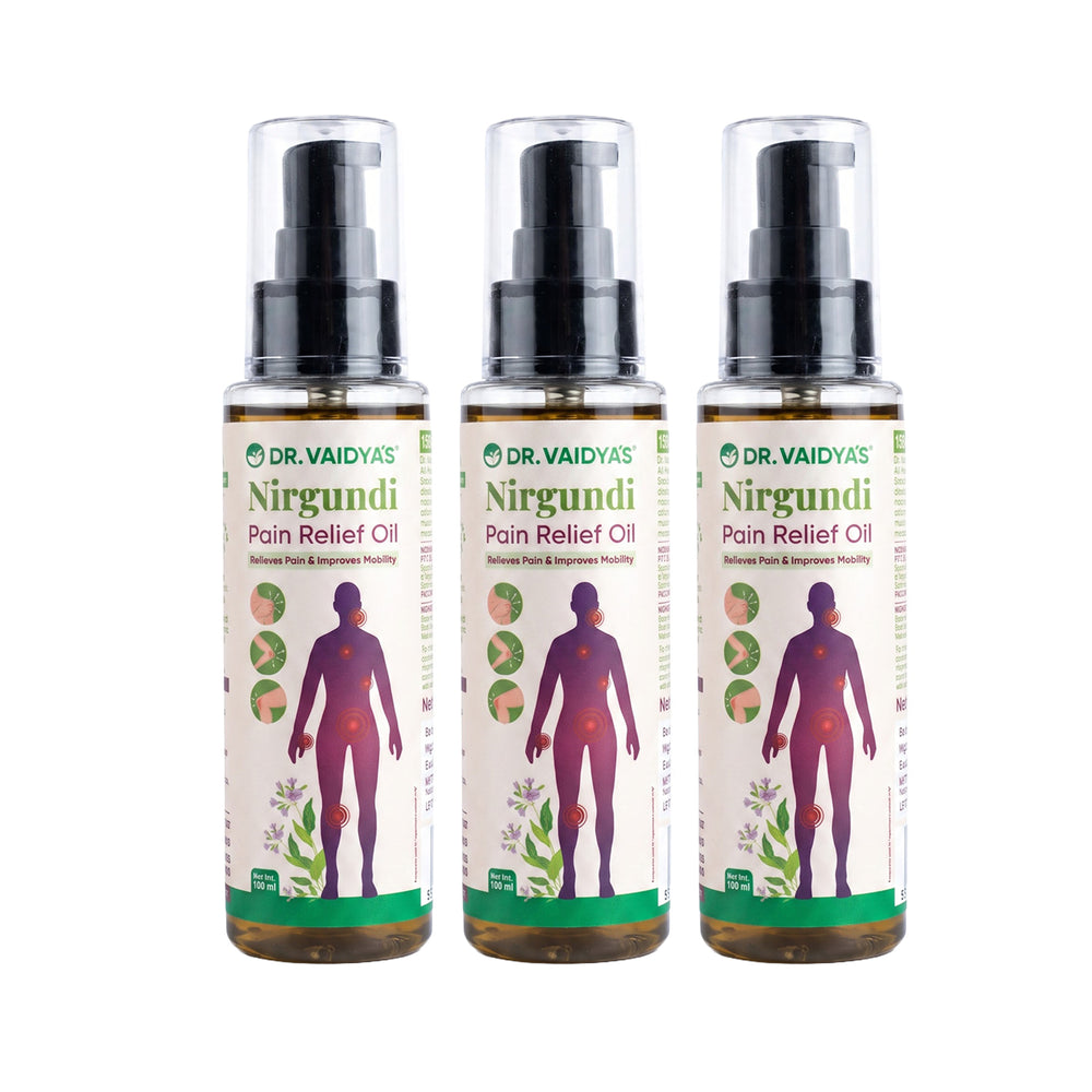 Nirgundi Oil - For Pain Relief, Reduced Stiffness, Improved Mobility & Comfort