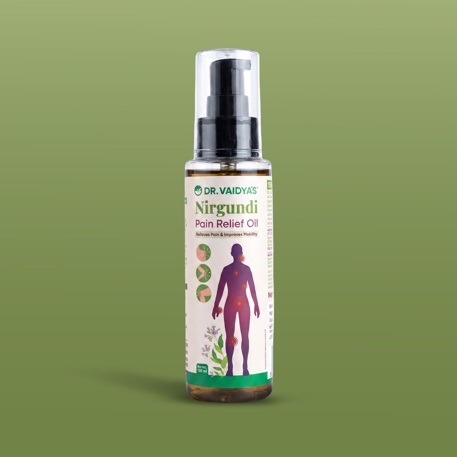 Nirgundi Oil - For Pain Relief, Reduced Stiffness, Improved Mobility & Comfort