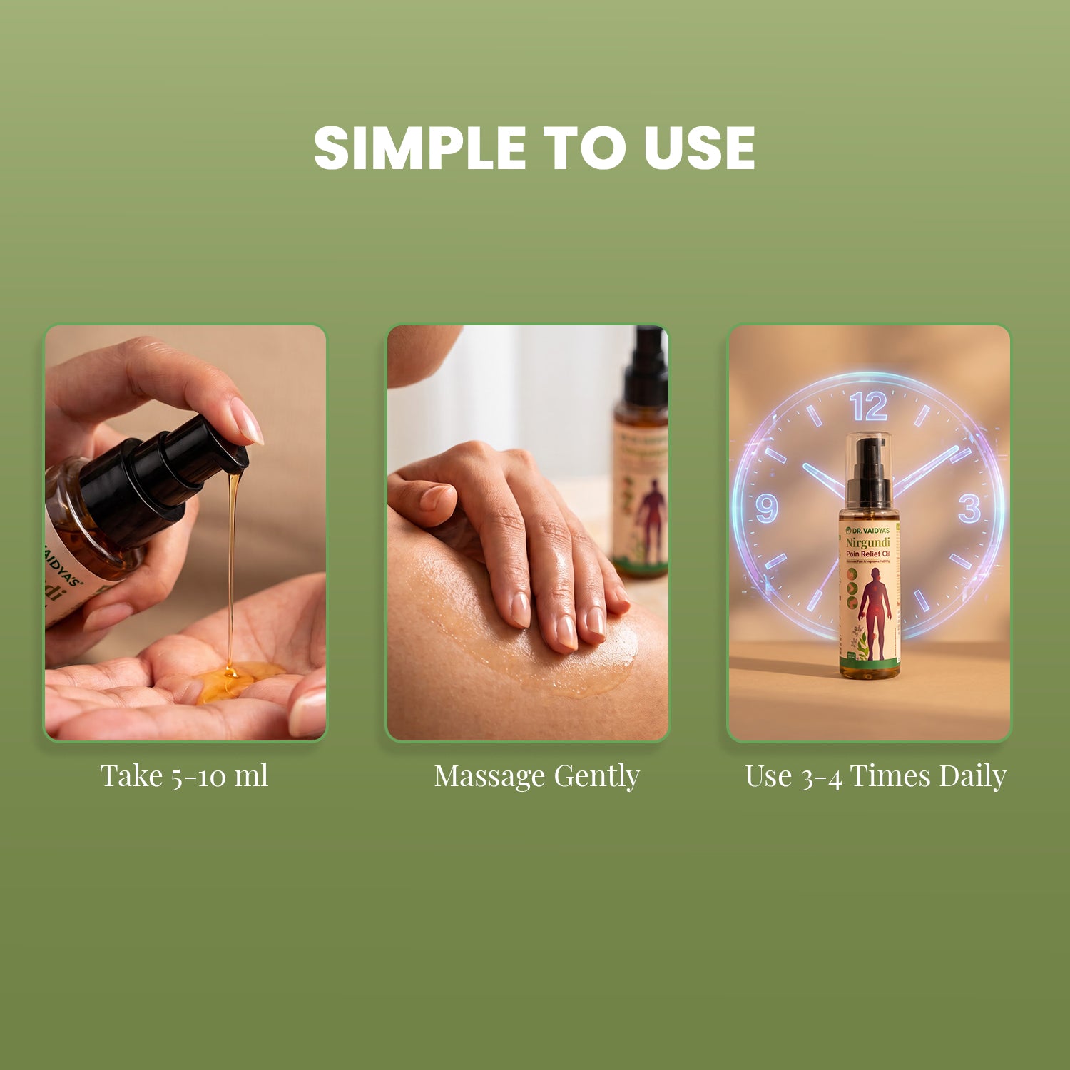 Nirgundi Oil - For Pain Relief, Reduced Stiffness, Improved Mobility & Comfort