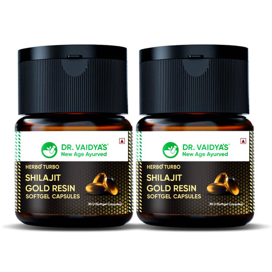 Herbo24Turbo Shilajit Gold Resin Softgel Capsules | Pure Swarna Bhasma | Boosts Energy and Stamina