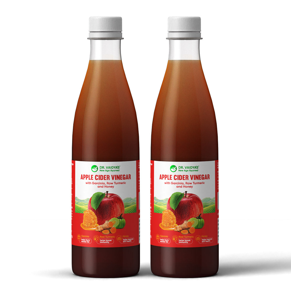 First-Ever Ayurvedic Apple Cider Vinegar With Garcinia, Raw Turmeric & Honey - Pack of 2