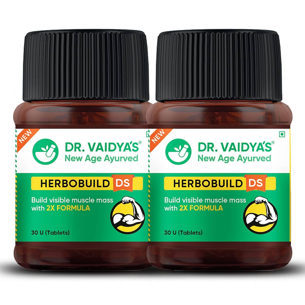 Herbobuild DS (Double Strength) - Build Visible Muscle Mass with 2X Formula