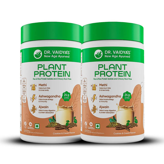 Dr Vaidya’s Plant Protein Powder: Enriched With Methi, Ashwagandha and Ajwain