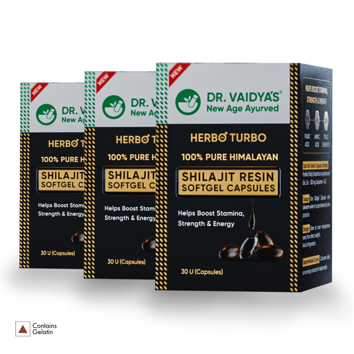 Herbo24Turbo Shilajit Resin SoftGel Capsules: 100% Effectiveness of Shilajit Resin in Convenience of Softgel Capsules