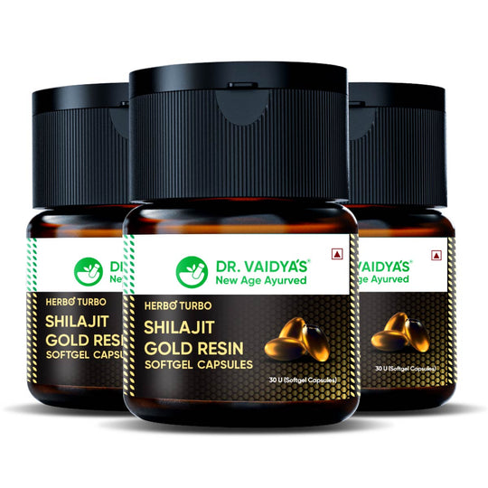 Herbo24Turbo Shilajit Gold Resin Softgel Capsules | Pure Swarna Bhasma | Boosts Energy and Stamina