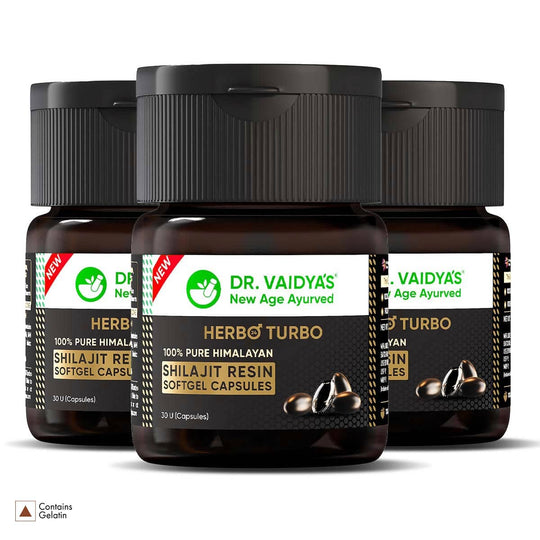 Herbo24Turbo Shilajit Resin SoftGel Capsules: 100% Effectiveness of Shilajit Resin in Convenience of Softgel Capsules