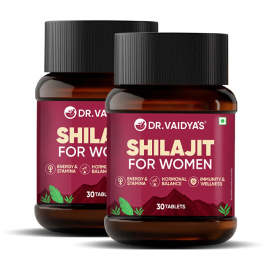 Dr. Vaidya’s Shilajit for Women | 100% Pure Himalayan Shilajit Tablets with Shatavari & Ashoka for Hormonal Balance, More Energy & Better Immunity
