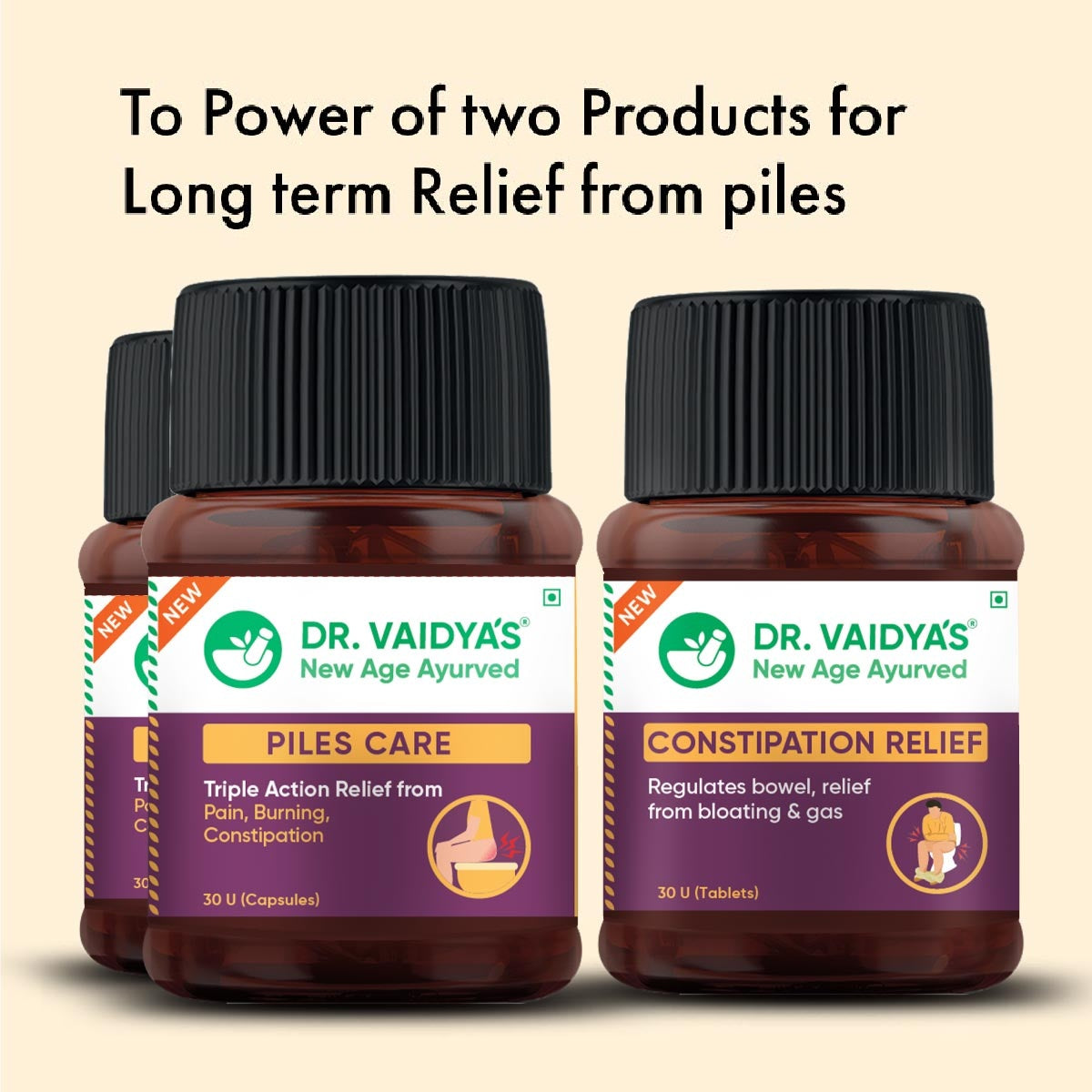 Piles Relief Pack: For Managing Piles & Constipation