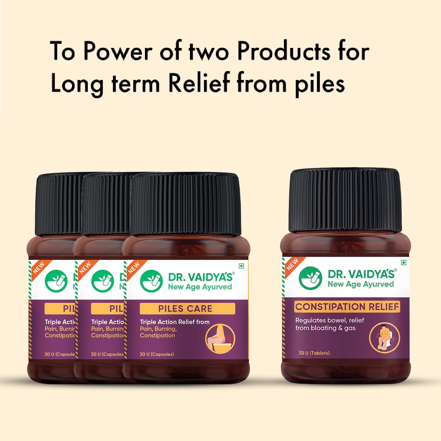 Piles Relief Pack: For Managing Piles & Constipation