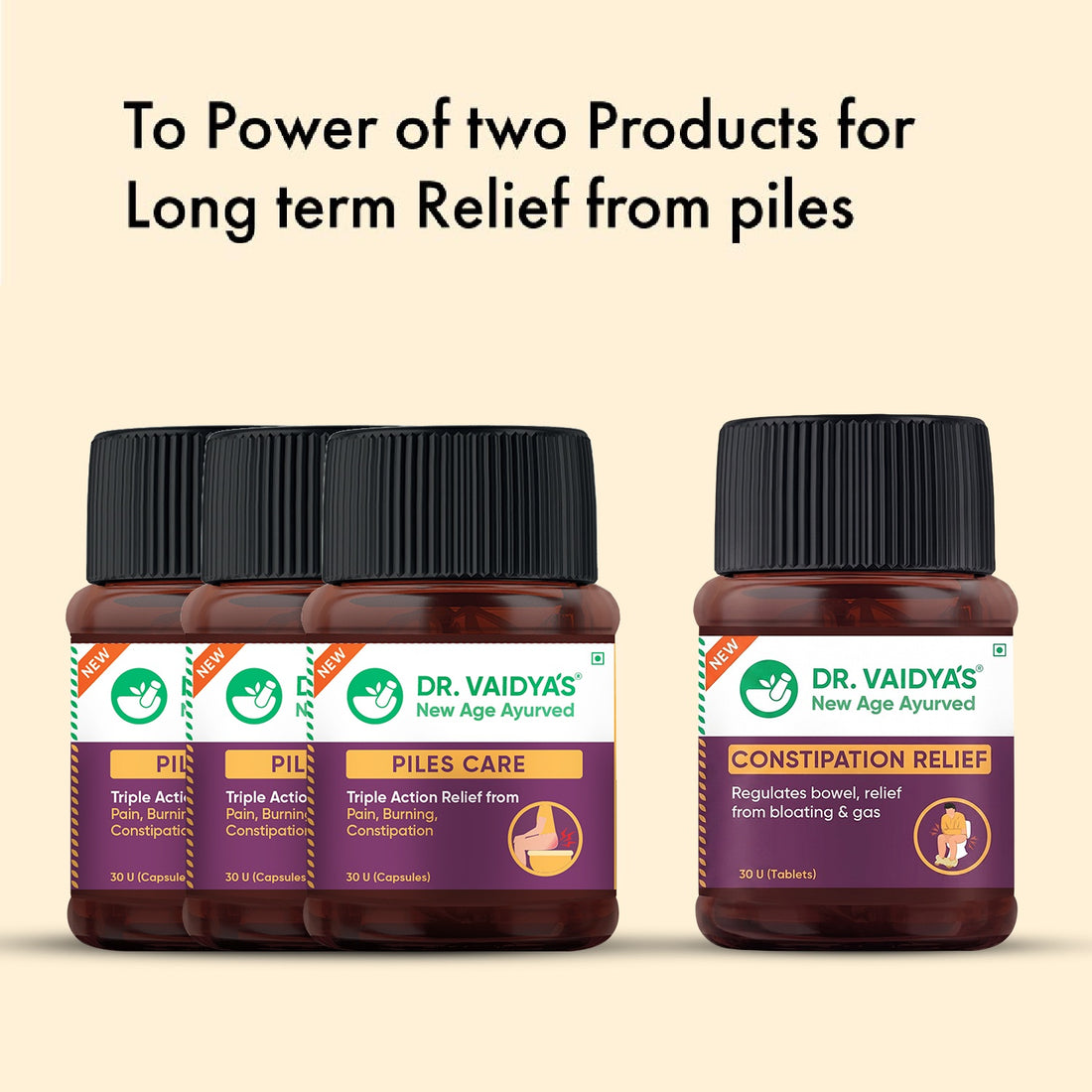 Piles Relief Pack: For Managing Piles & Constipation