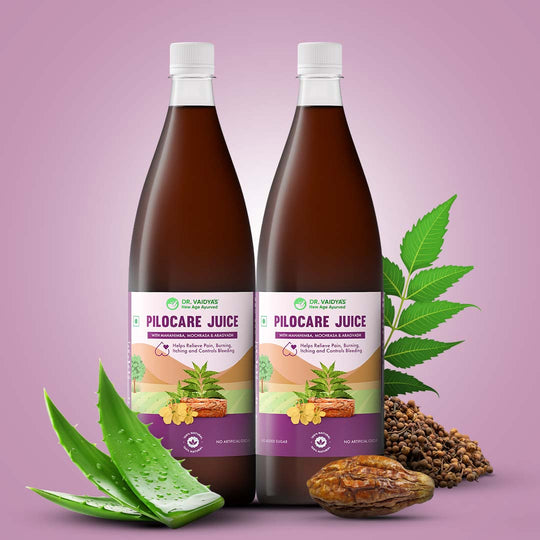 Dr. Vaidya’s Pilocare Juice - Ayurvedic & Natural Relief from Piles Pain, Swelling, Burning, & Itching