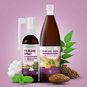 Pilocare Juice & Spray Combo for Mild Symptoms: Pain, Itching, and Swelling