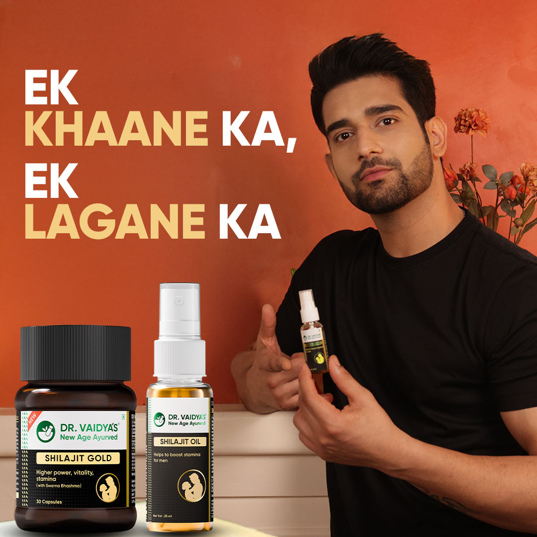 Shilajit Gold (30 Capsules per Pack)+ Shilajit Oil (25 ml per Pack) Combo Pack