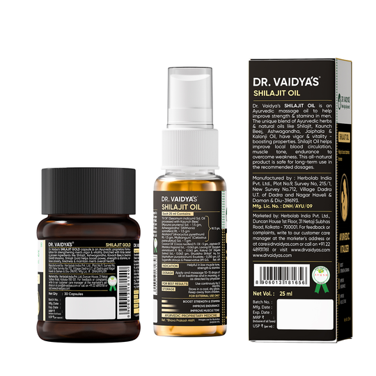Shilajit Gold & Oil Combo: For Boosting Stamina & Power In Men