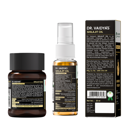 Shilajit Gold & Oil Combo: For Boosting Stamina & Power In Men
