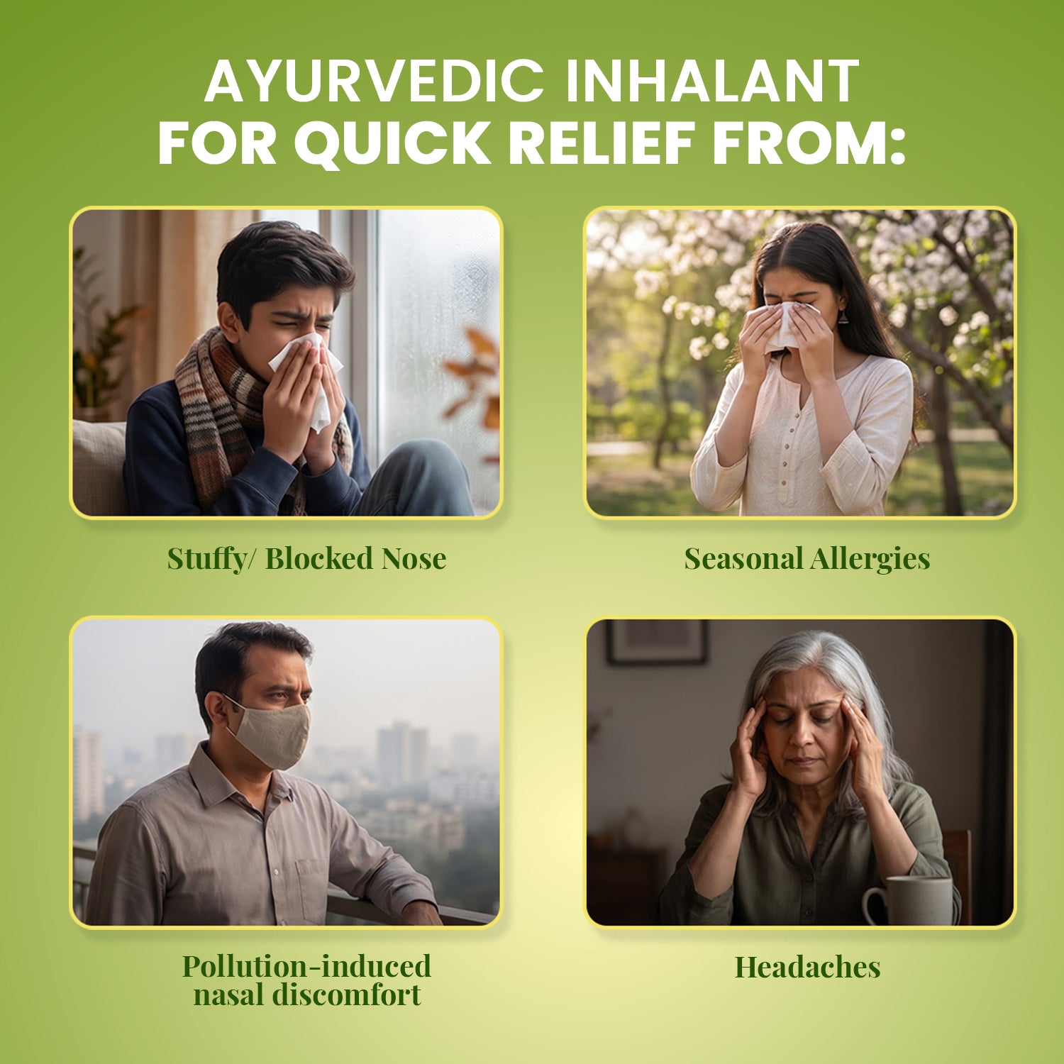 Sungho Inhalant - Nasal Relief & Mood Booster packed with Super Herbs