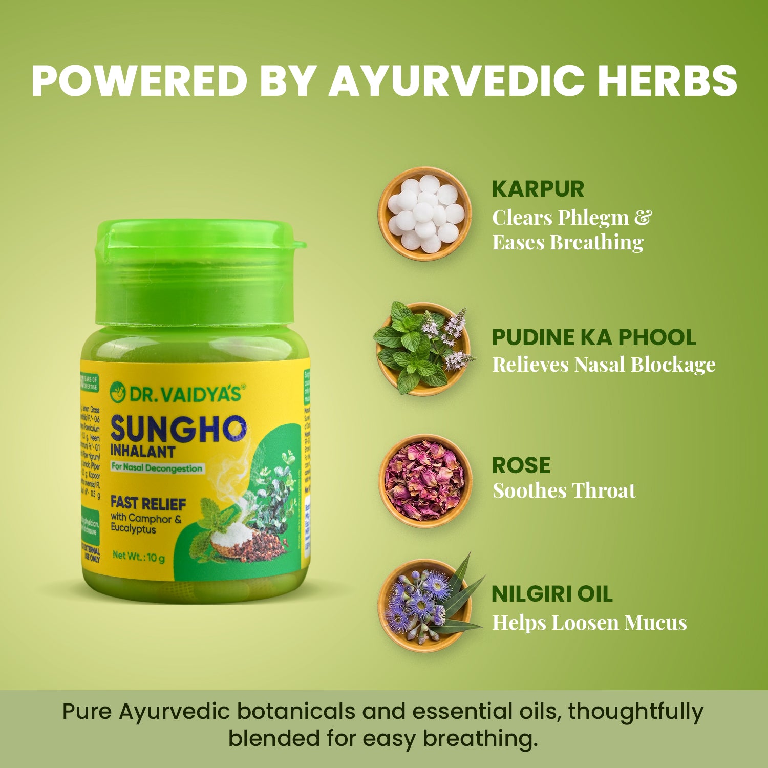 Sungho Inhalant - Nasal Relief & Mood Booster packed with Super Herbs