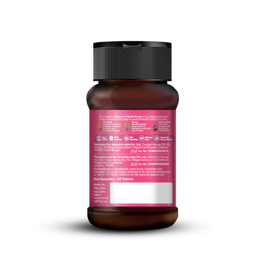 Dr. Vaidya’s Multivitamin for Women | Natural Multivitamin Enriched with Ayurvedic Herbs like Shatavari