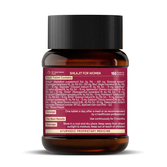 Dr. Vaidya’s Shilajit for Women | 100% Pure Himalayan Shilajit Tablets with Shatavari & Ashoka for Hormonal Balance, More Energy & Better Immunity