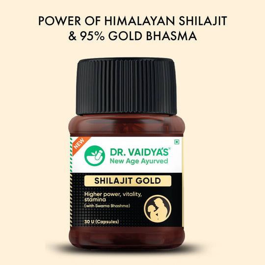 Shilajit Gold Capsules: Premium Shilajit In Its Purest Form For More Power - Dr Vaidya's