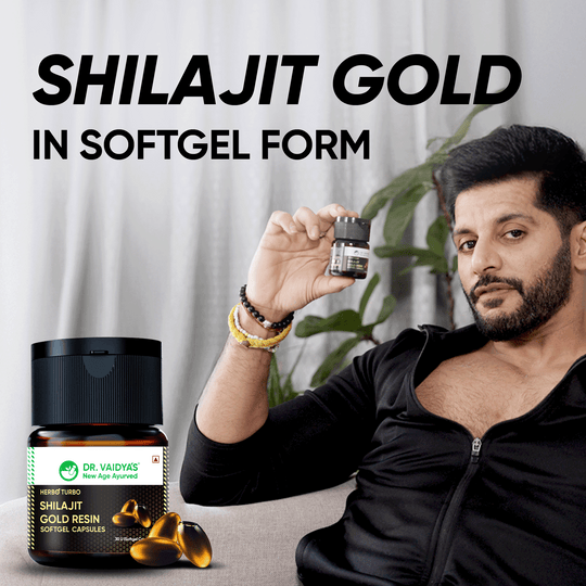 Herbo24Turbo Shilajit Gold Resin Softgel Capsules | Pure Swarna Bhasma | Boosts Energy and Stamina