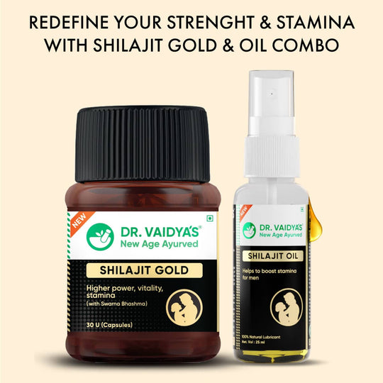 Shilajit Gold & Oil Combo: For Boosting Stamina & Power In Men