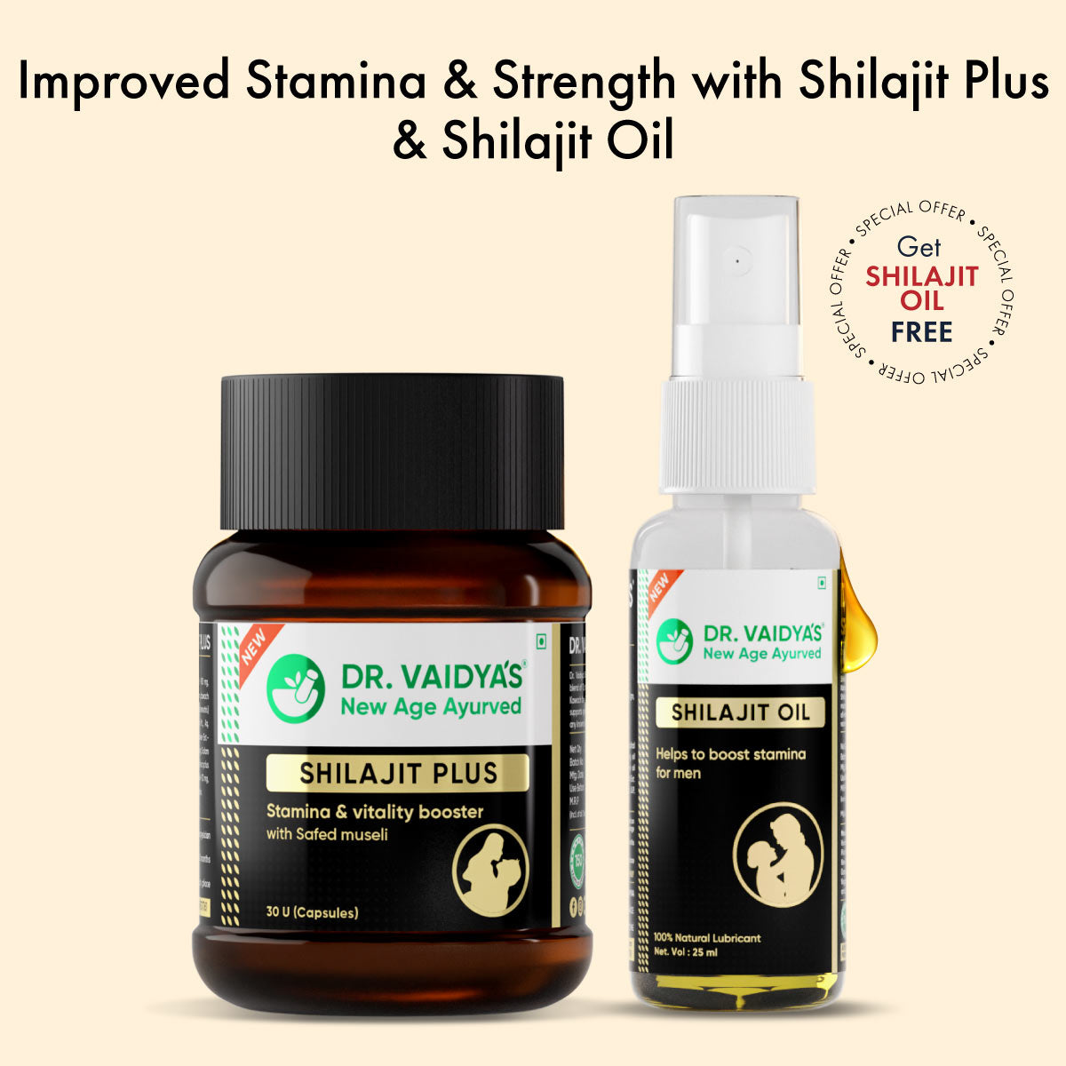 Dr. Vaidya's Shilajit Plus + FREE Shilajit Oil